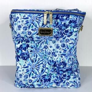LILLY PULITZER Insulated Wine Cooler High Maintenance Blue Floral NWT No Strap